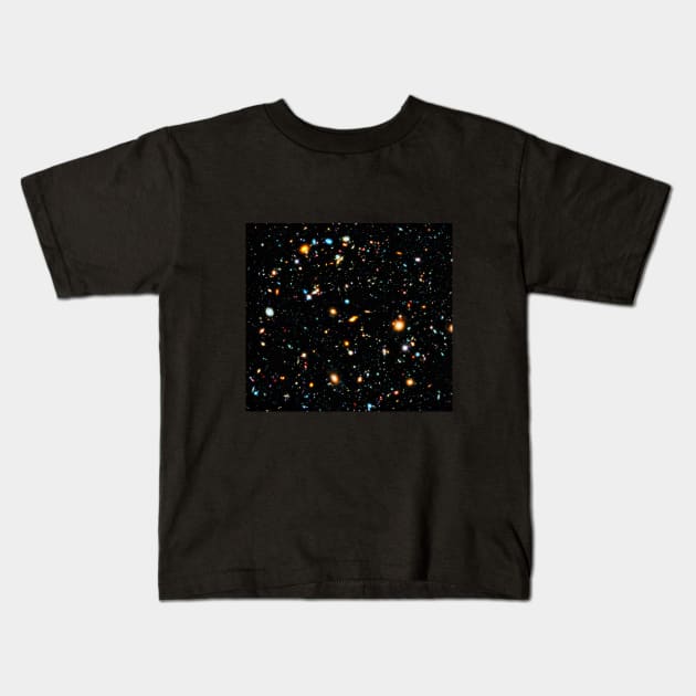 Hubble eXtreme Deep Field (L) Kids T-Shirt by headrubble